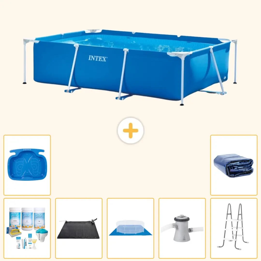 Intex 28271NP-Blauw Rechthoekig Frame Zwembad 260x160cm