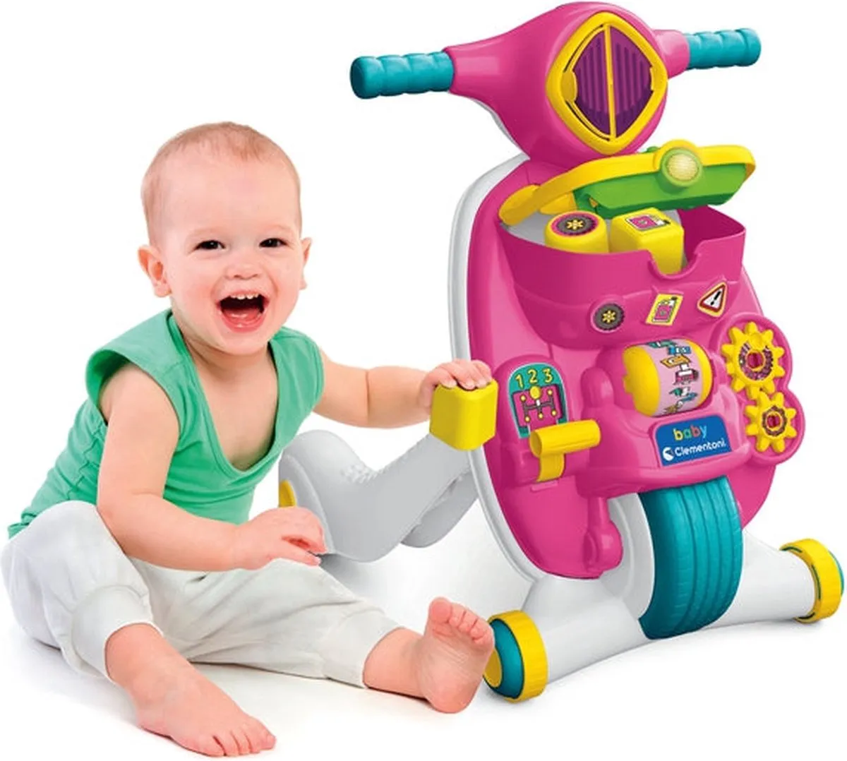 Clementoni Baby Valentina Scooterina Primi Passi 2-in-1 - Meerkleurig - afbeelding 4 van 6