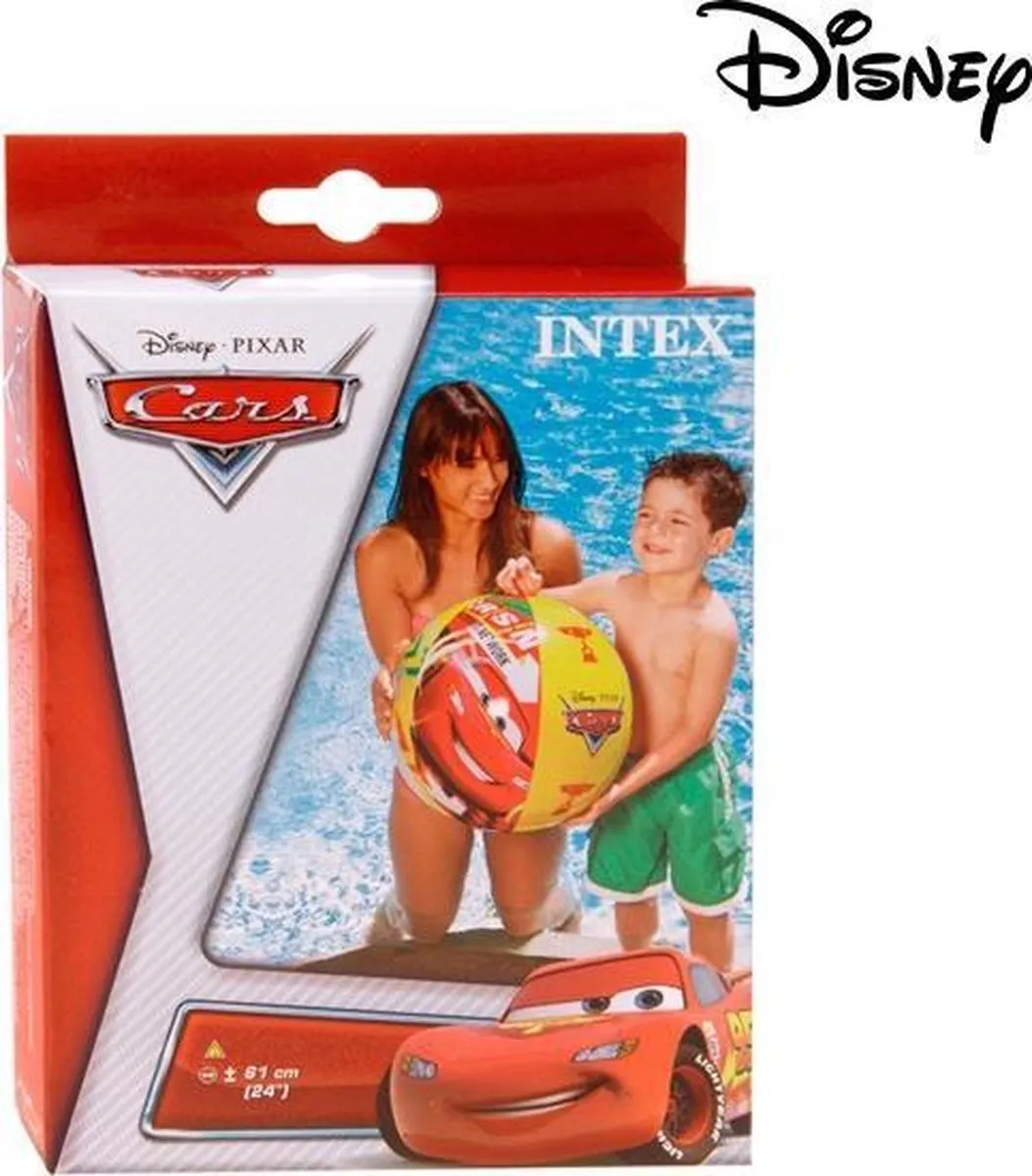 Intex Cars Strandbal 61cm - Rood/Geel