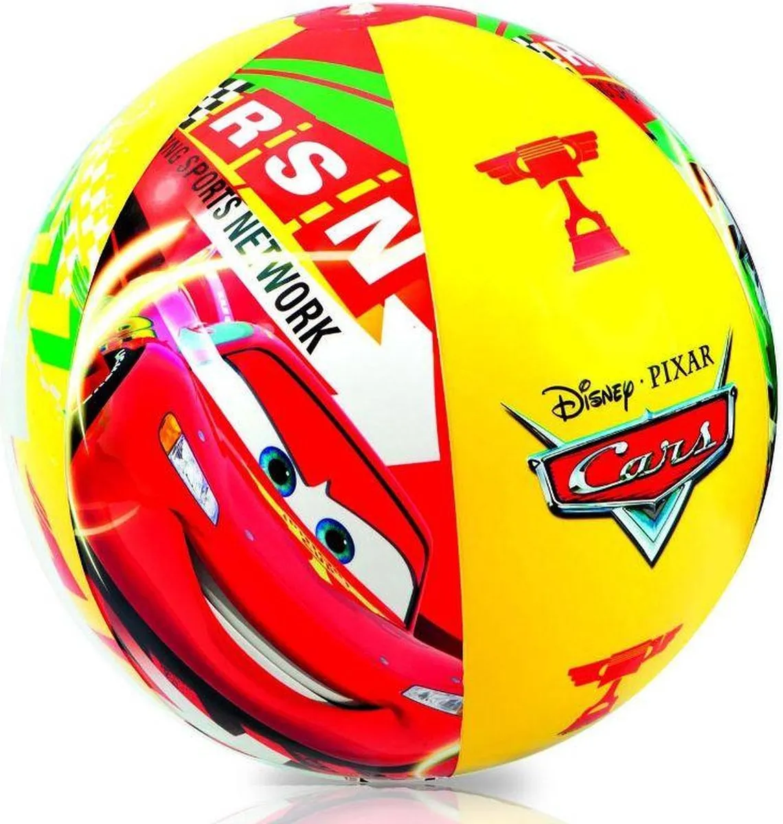 Intex Cars Strandbal 61cm - Rood/Geel