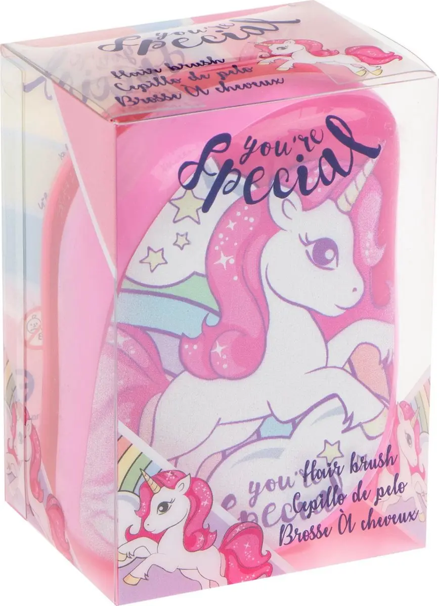 Unicorn Haarborstel Eenhoorn Roze/Wit