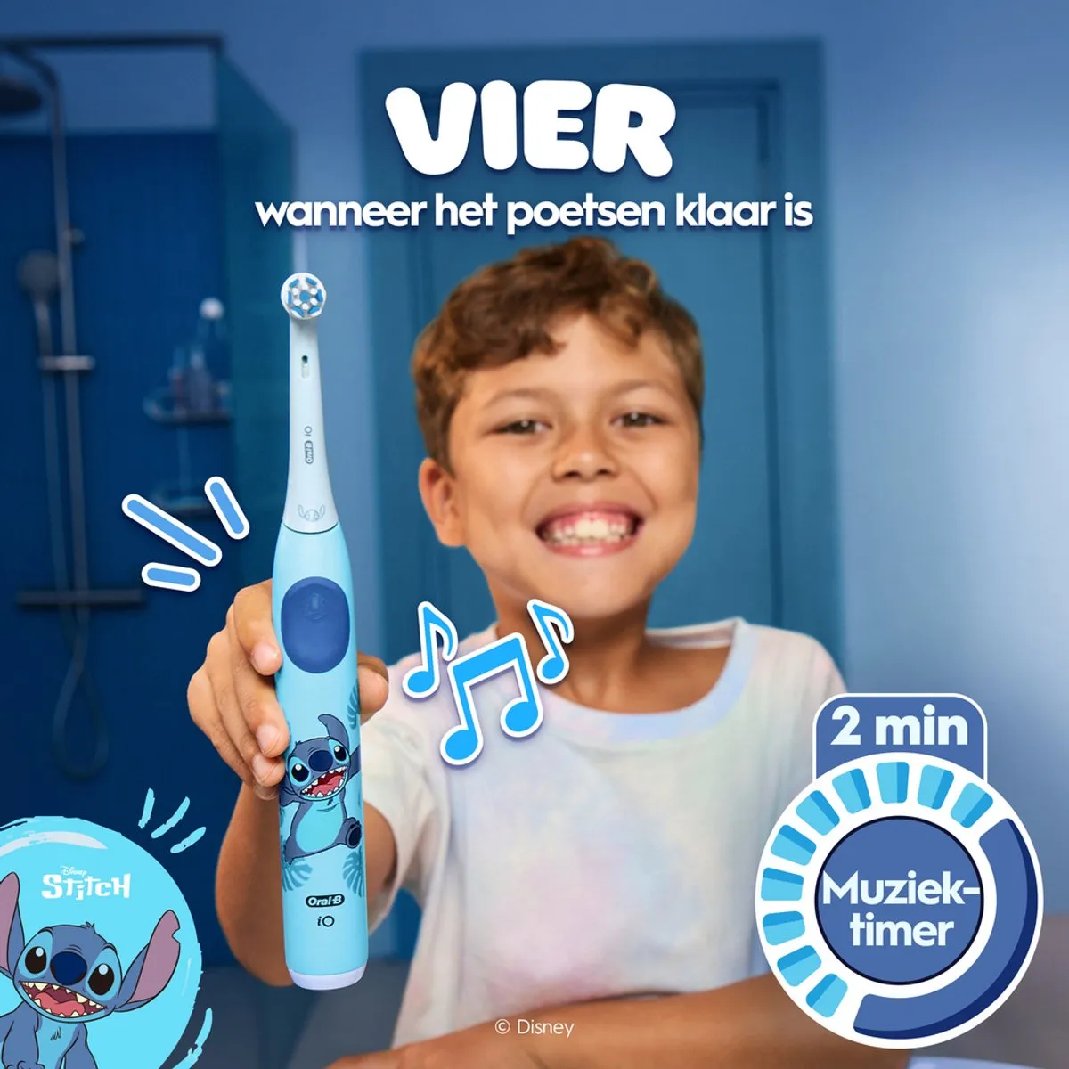 Oral-B iO Kids Stitch Elektrische Tandenborstel - Blauw