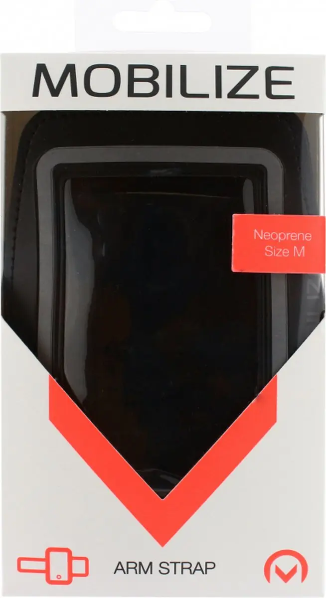 Mobilize Arm Strap Serie X-21681 - Neopreen Sportarmband M - Zwart