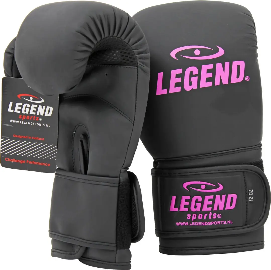 LegendClima Bokshandschoenen Dames 12 oz - Mat Zwart-Roze - afbeelding 6 van 6
