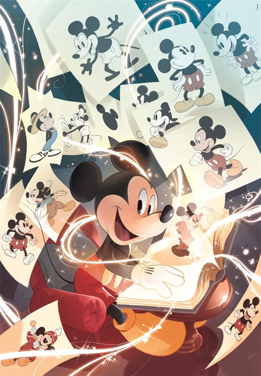 Clementoni Disney Mickey Mouse Puzzel 1000 Stuks - Tekenaar - Multicolor