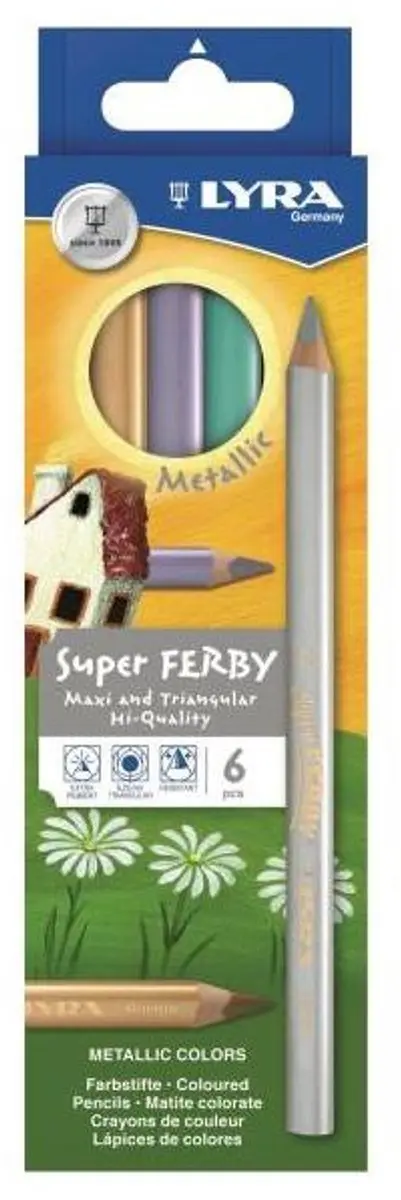 Lyra Super-Ferby Metallic Potloden - 12 Stuks - Meerkleurig