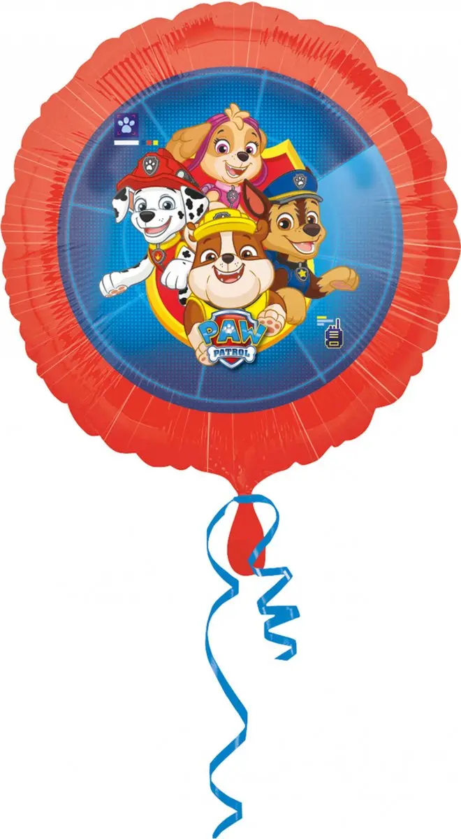 PAW Patrol Ballon Folie Rood/Blauw 43cm