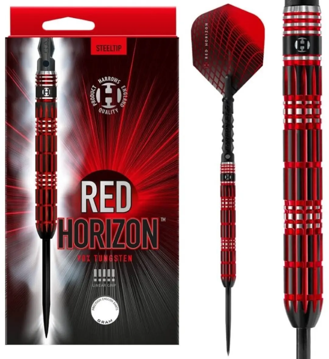 Harrows Red Horizon 90% Tungsten Darts - 21g - 3 Stuks