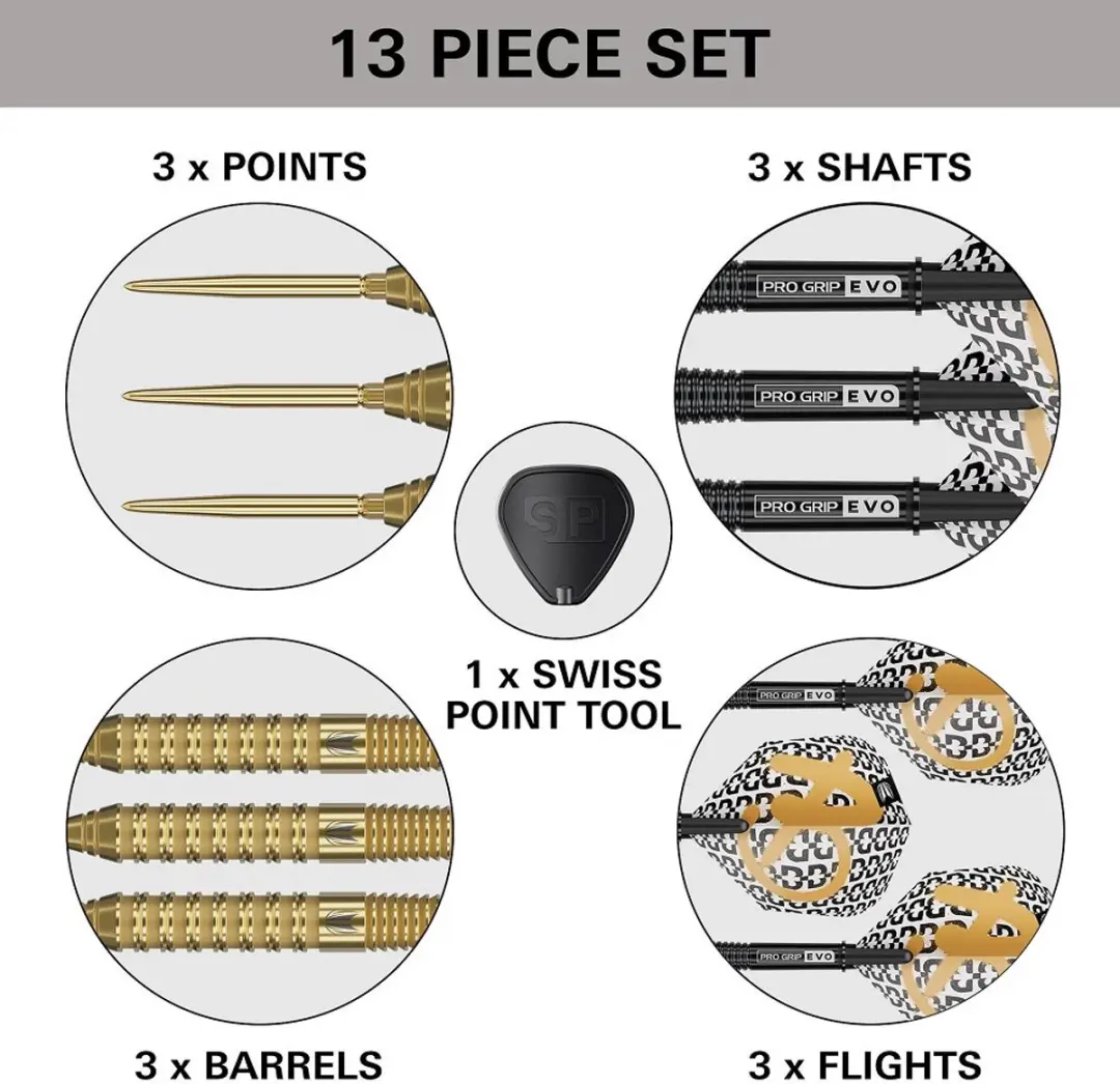 Target Bolide Envy 02 Swiss Point Dartpijlen 3 Stuks - Goud