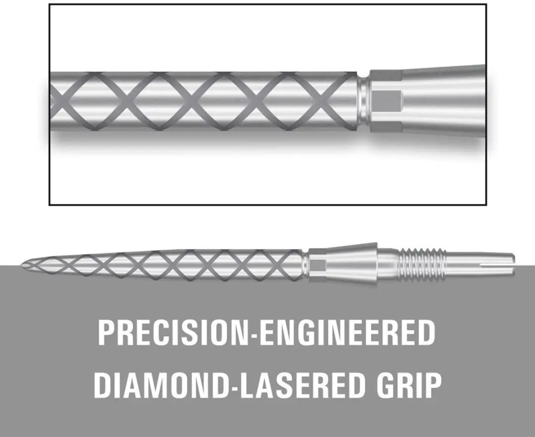 Target Swiss Storm Diamond Dartpunten 30mm - 3 Stuks - Goud-Zwart