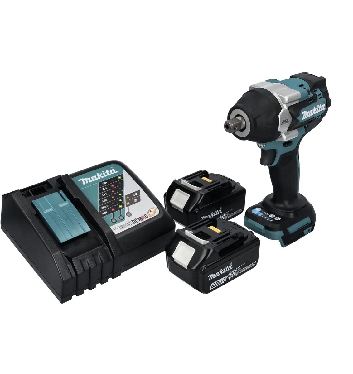 Makita DTW701RG Accu Slagmoersleutel 18V 700Nm - 2x 6.0Ah + Lader - afbeelding 5 van 5