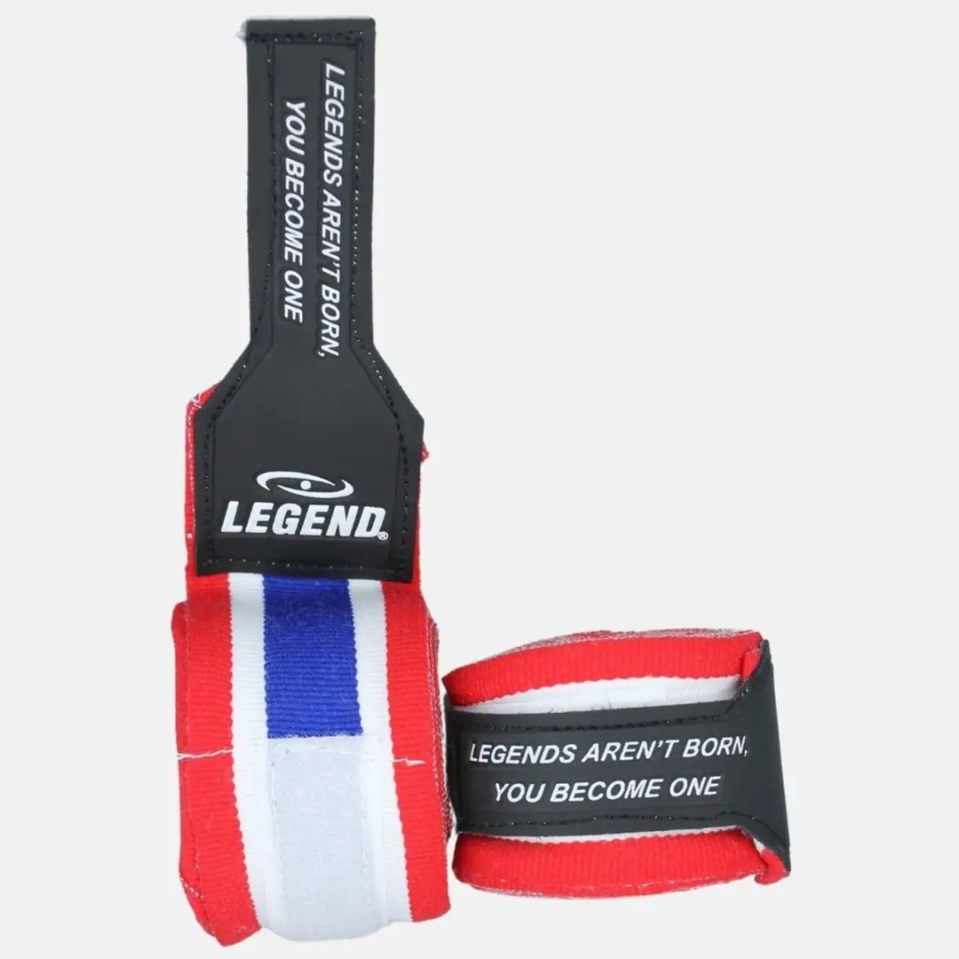 Legend Boksbandages 2,5m - One Size - Rood/Blauw/Wit