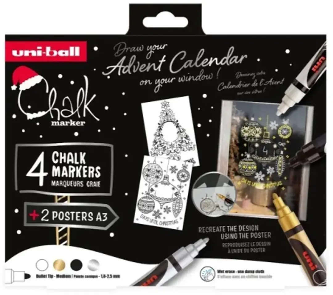 uni-ball CF CHALK/4 010 Chalk Markers