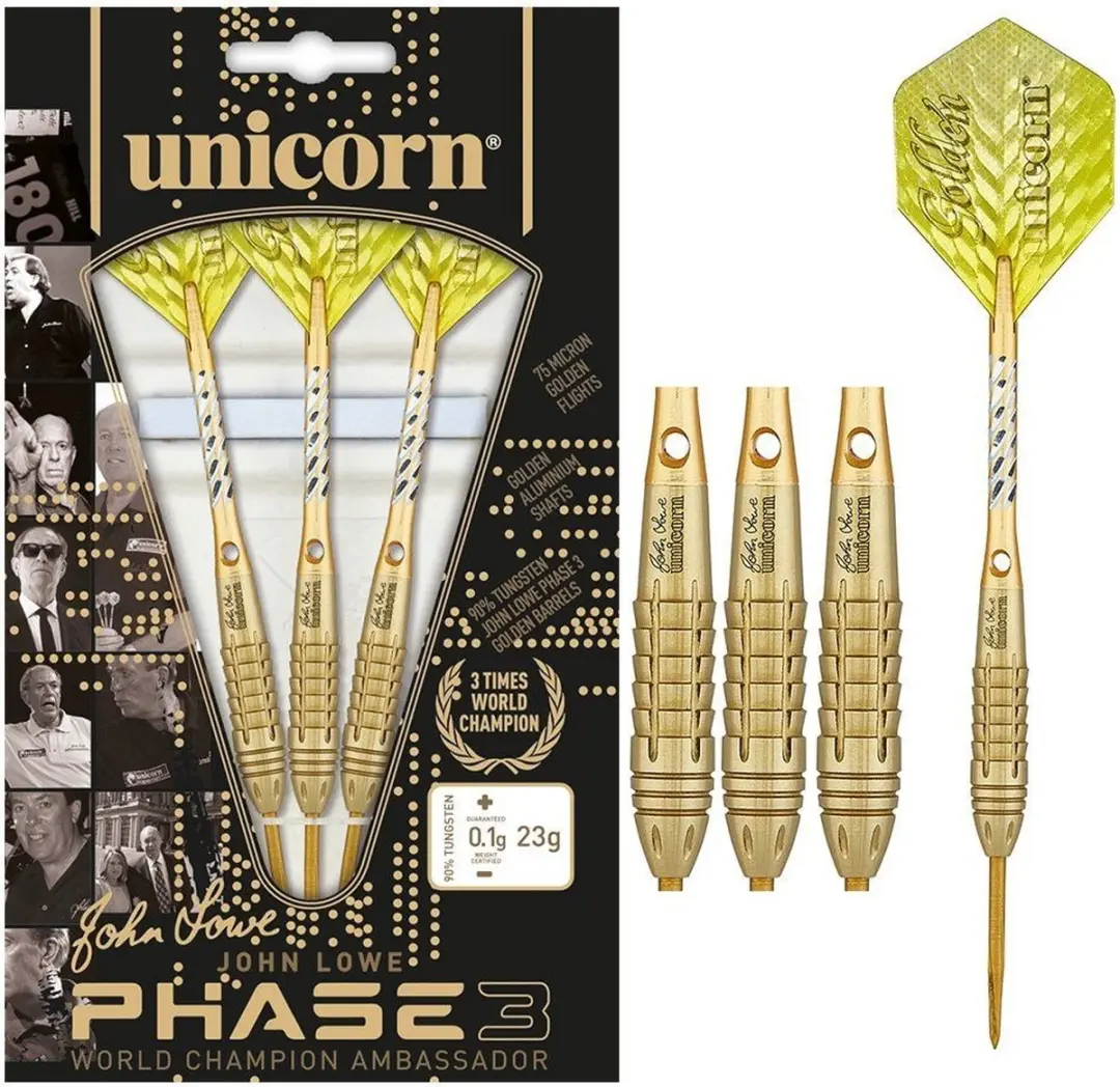 Unicorn John Lowe Phase 3 90% Dartpijlen