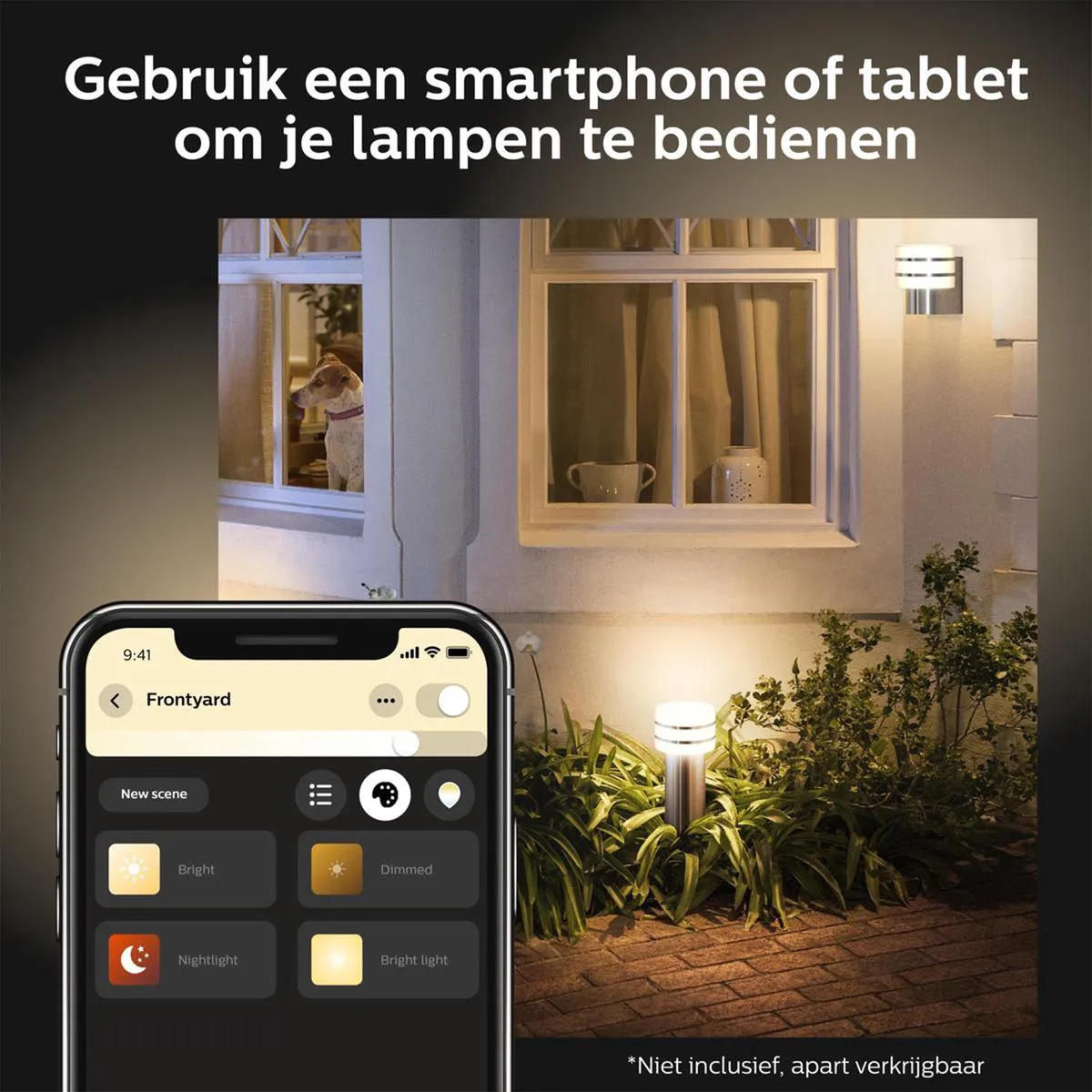 Philips Hue Tuar Sokkellamp 9W - Roestvrijstaal - afbeelding 3 van 6