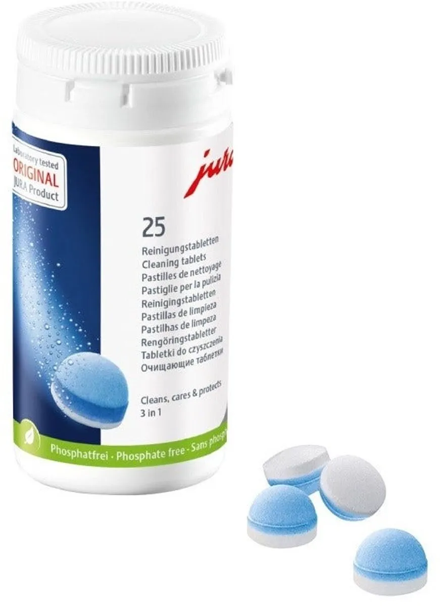 Jura 3-Fasen Reinigingstabletten 25 Stuks - MPN 24190