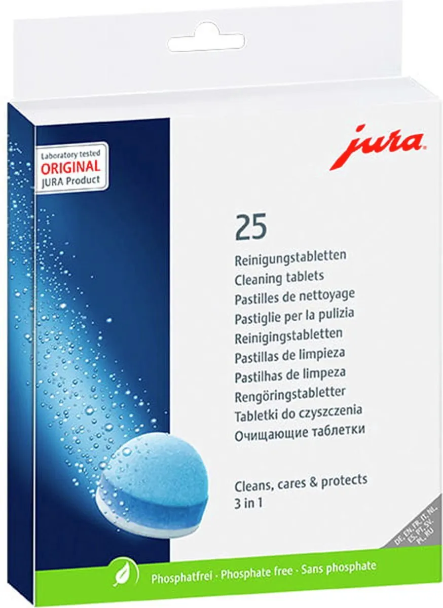 Jura 3-Fasen Reinigingstabletten 25 Stuks - MPN 24190