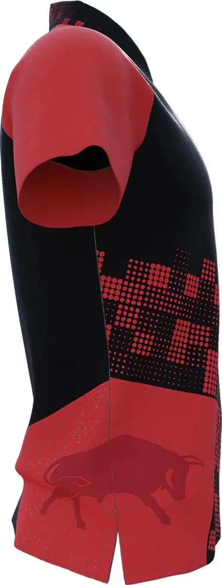 Bull's Dartshirt Polo BU-69620 - Maat S - Zwart/Rood