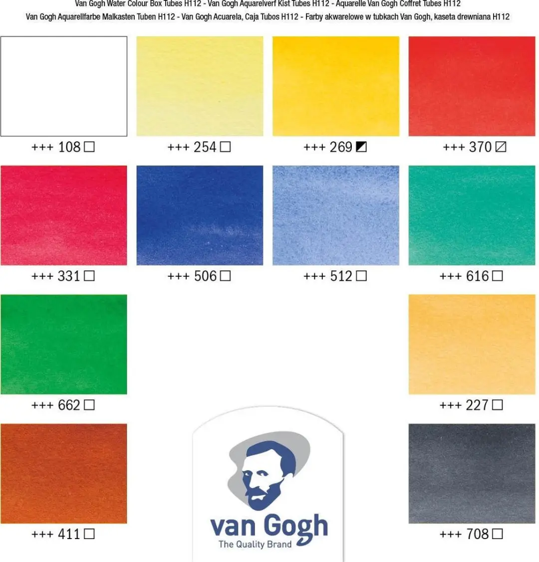 Van Gogh Aquarelverf Kist - 12 Tubes 10ml