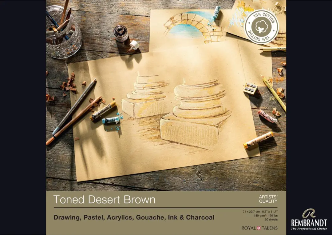 Rembrandt Tekenpapier A4 Desert Brown 180 grams