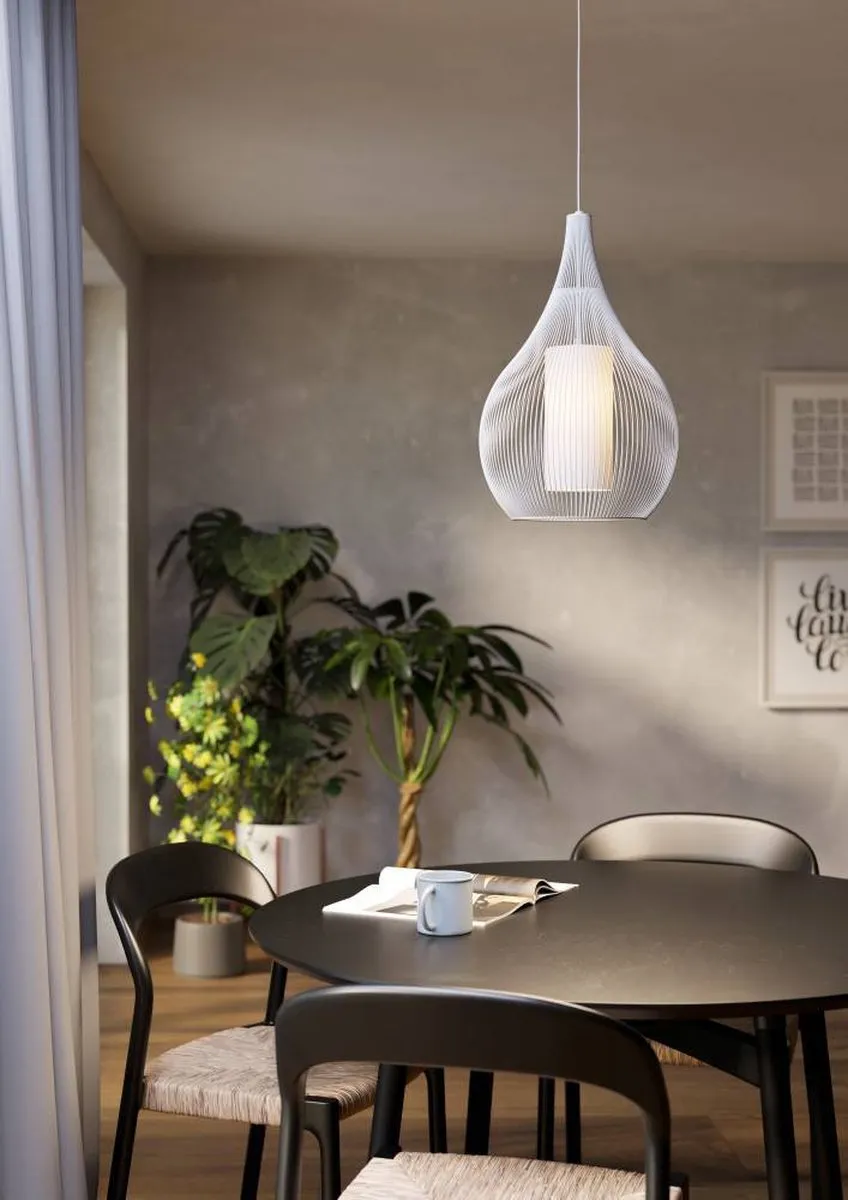 Eglo Razoni 1 Hanglamp E27 - Ø42,5cm - Wit