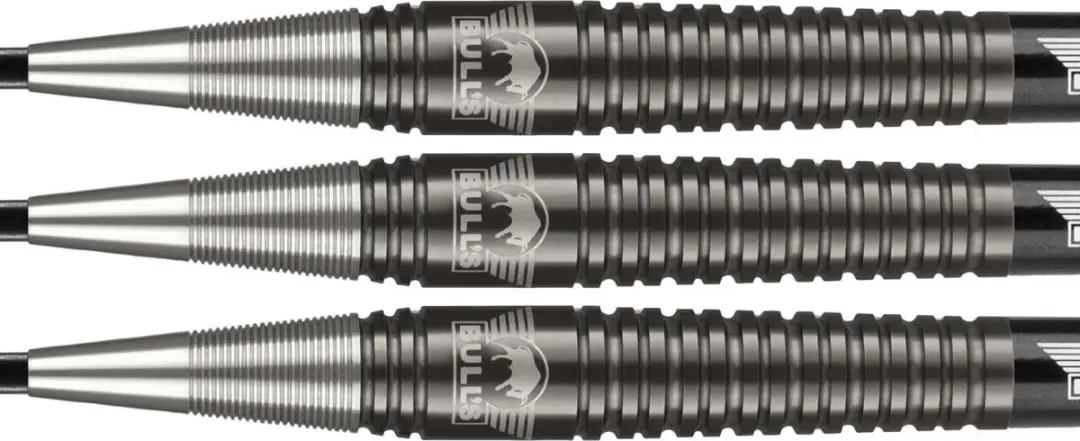 Bull's Concord 90% Dartpijlen 23g - 3 Stuks - Grijs/Zwart