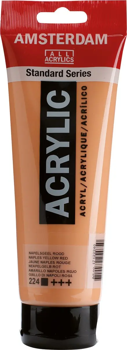 Amsterdam Acrylverf #222 Napelsgeel Rood 250ml