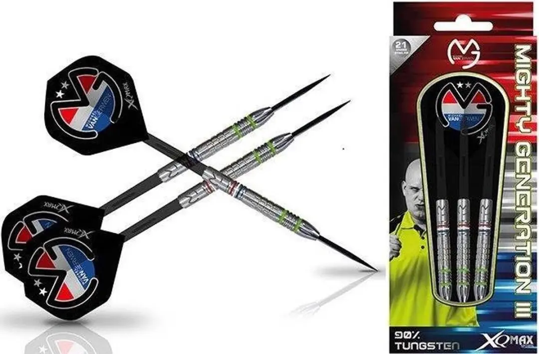 XQMax Michael van Gerwen Mighty Generation 3 Dartpijlen 21g - 90% Tungsten - 3 Stuks