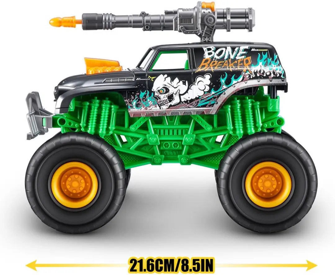 ZURU Metal Machines Monster Truck Wars Bone Breaker - 3x AAA - Groen/Zwart