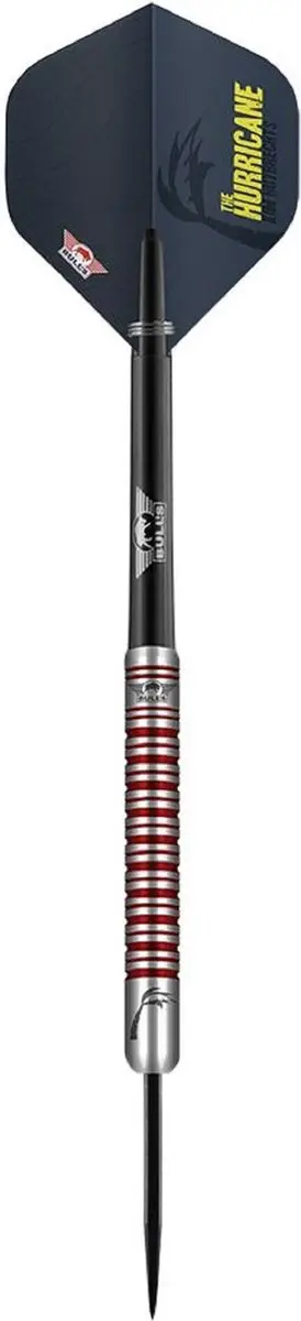 Bull's Kim Huybrechts PCT Dartpijlen 23g - 3 Stuks - Zilver/Rood