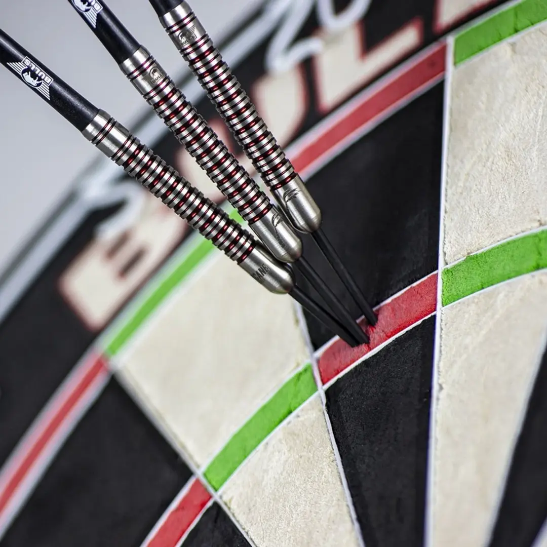 Bull's Kim Huybrechts PCT Dartpijlen 23g - 3 Stuks - Zilver/Rood