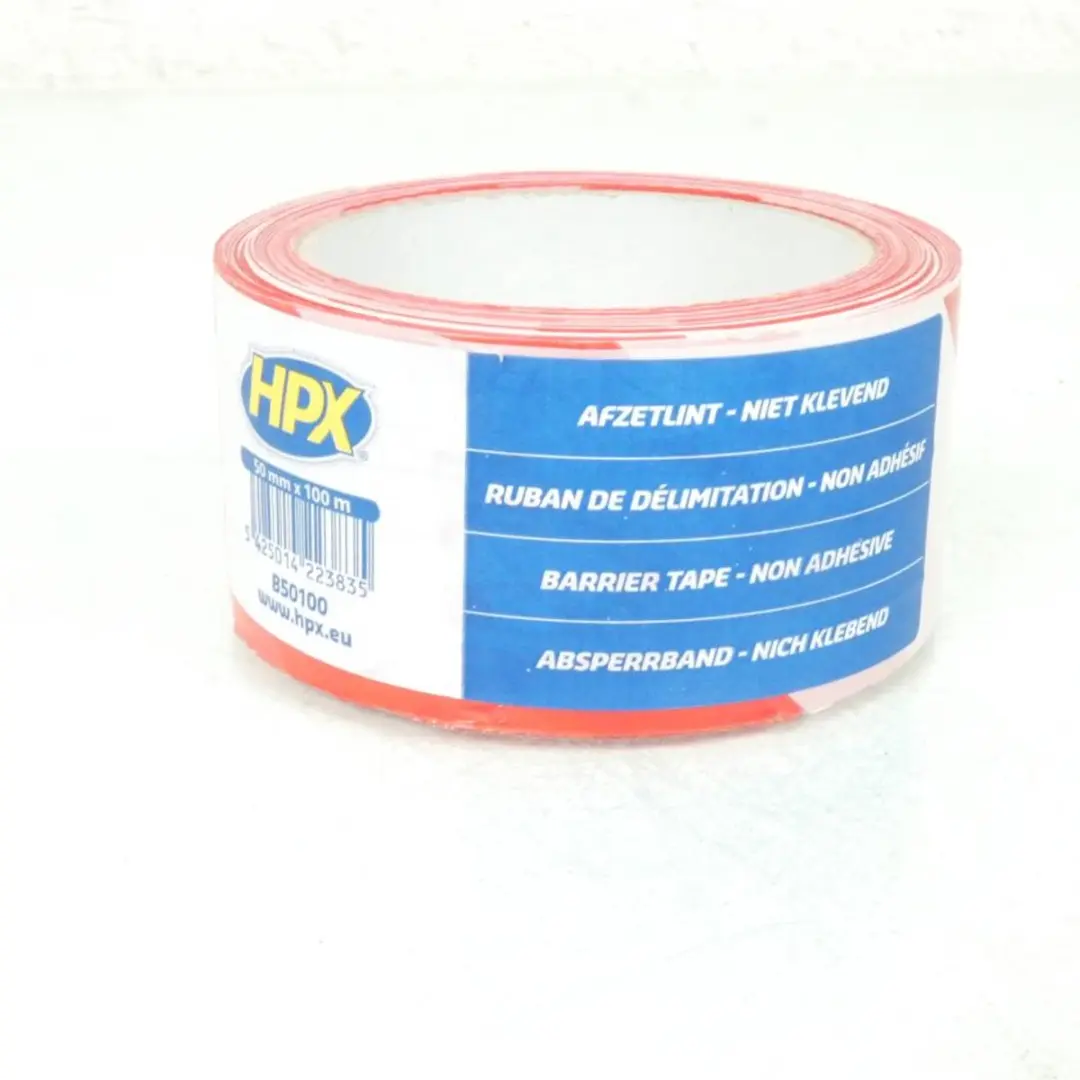 HPX Afzetlint - Rood/Wit - 1 Rol