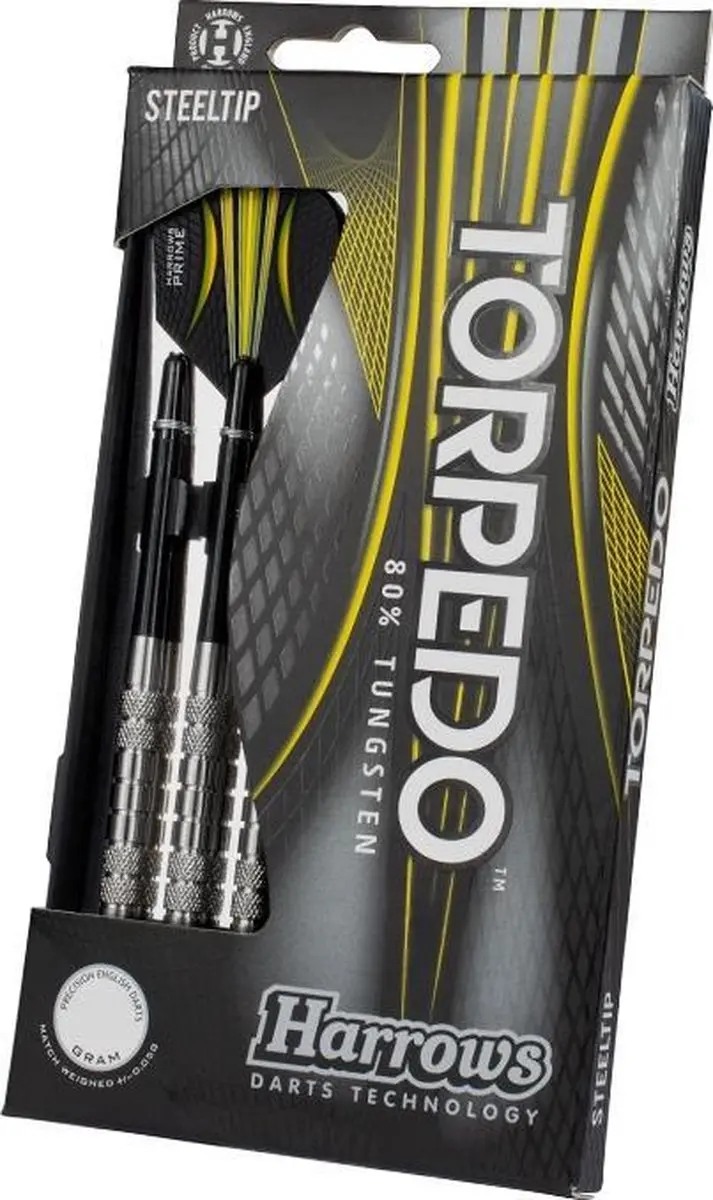 Harrows Torpedo 80% Tungsten 24gK1 - 3 Stuks - Wit/Blauw/Rood