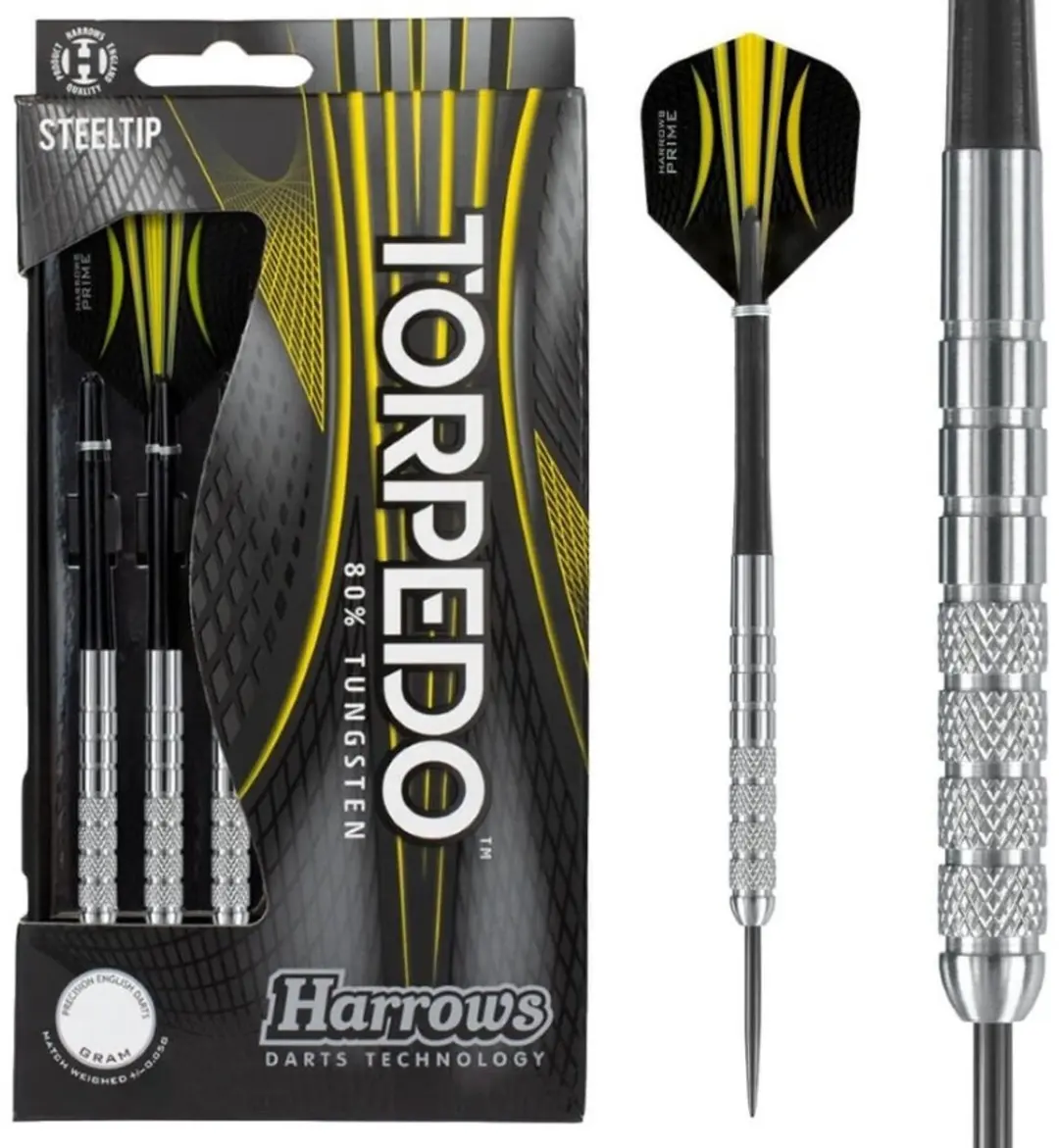 Harrows Torpedo 80% Tungsten 24gK1 - 3 Stuks - Wit/Blauw/Rood