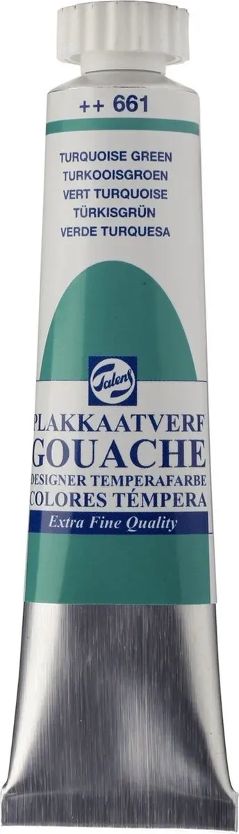 Talens Plakkaatverf Gouache Extra Fine 661 Turkooisgroen 20ml