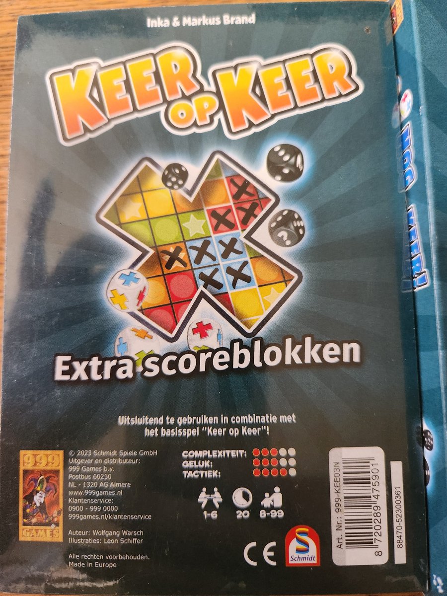 Keer op Keer + Scoreblokken Level 1 - Level 2 3 4 - Level 5 6 7 - 999 Games