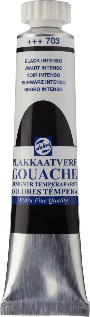 Talens Plakkaatverf 703 Zwart Intenso Gouache 20ml