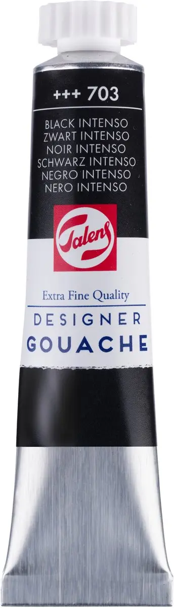 Talens Plakkaatverf 703 Zwart Intenso Gouache 20ml