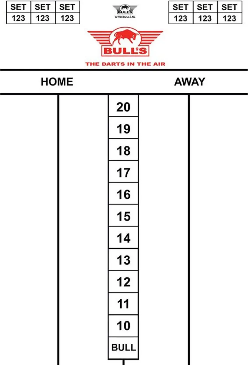 Bull's Darttel Flex 45x30cm BU-67316-T - Scorebord