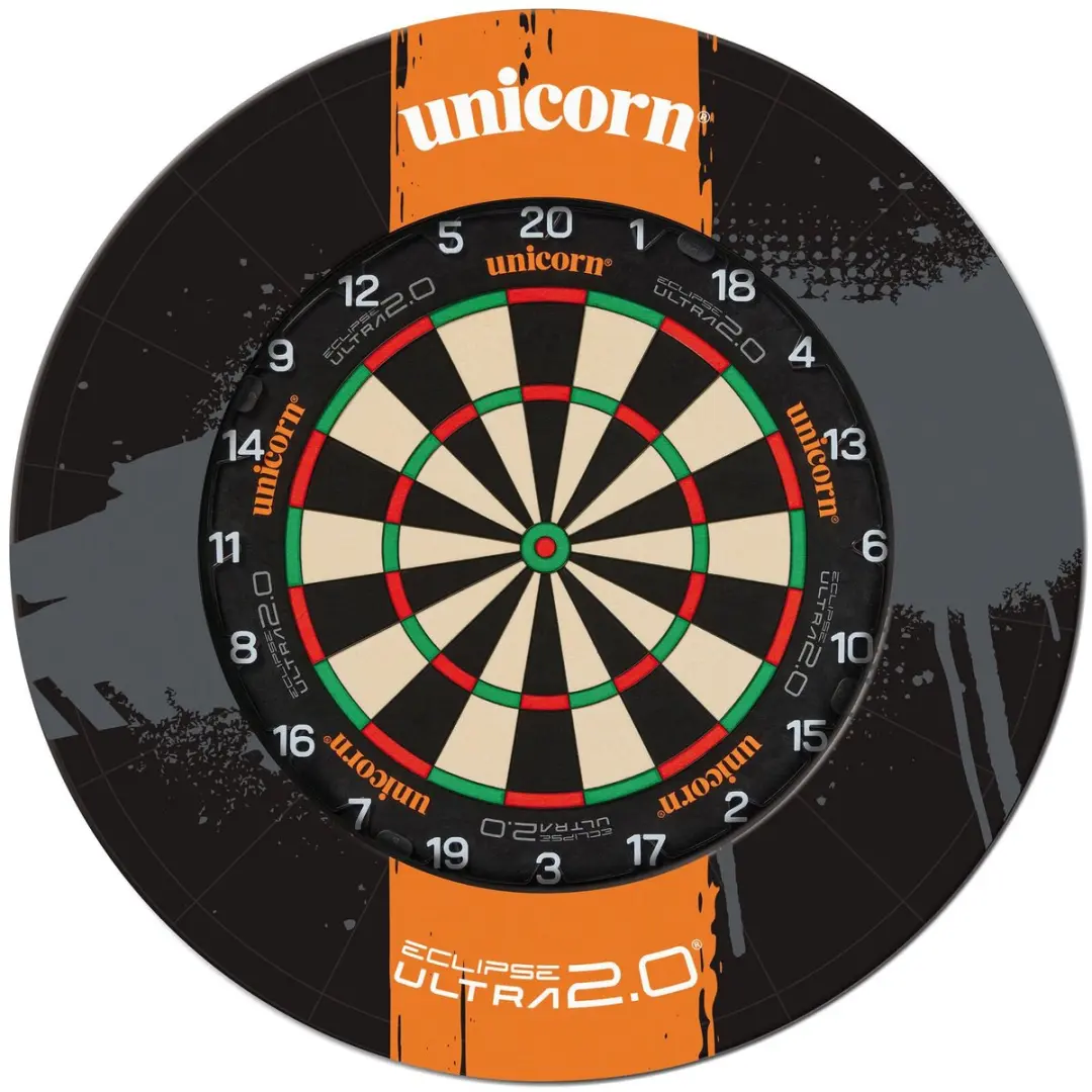 Unicorn Ultra 2.0 Dartbord Surround - Grijs/Orange/Zwart