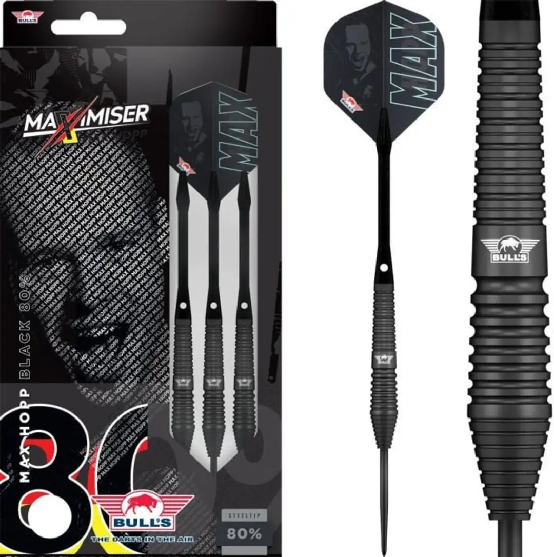 Bull's Max Hopp Black Dartpijlen 3 Stuks