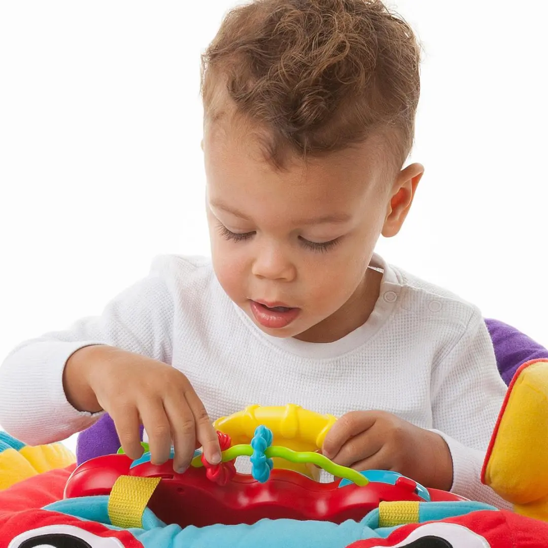 Playgro Comfy Car Pluchen Zitkussen Baby - Rood - afbeelding 6 van 6