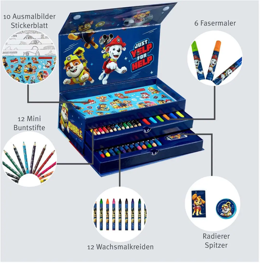 PAW Patrol Kleurkoffer - Blauw