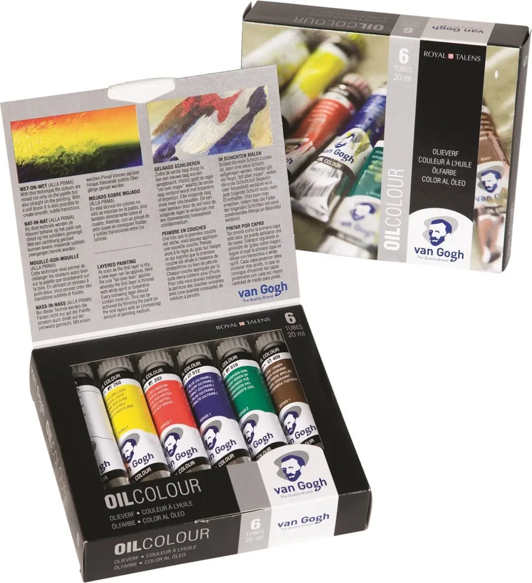 Van Gogh Olieverf Starterset 6 Kleuren 20ml - Assorti