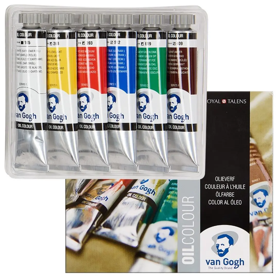 Van Gogh Olieverf Starterset 6 Kleuren 20ml - Assorti
