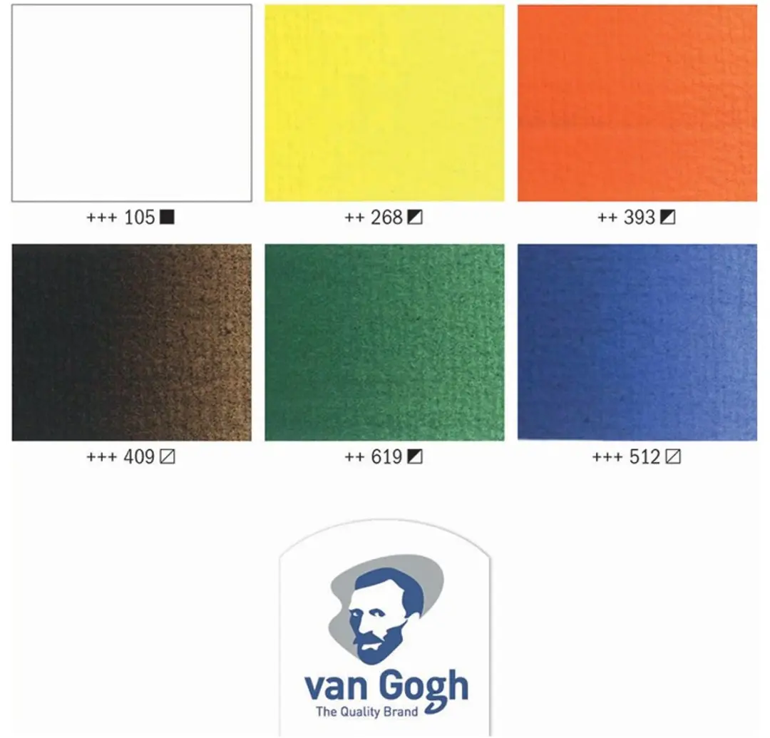 Van Gogh Olieverf Starterset 6 Kleuren 20ml - Assorti
