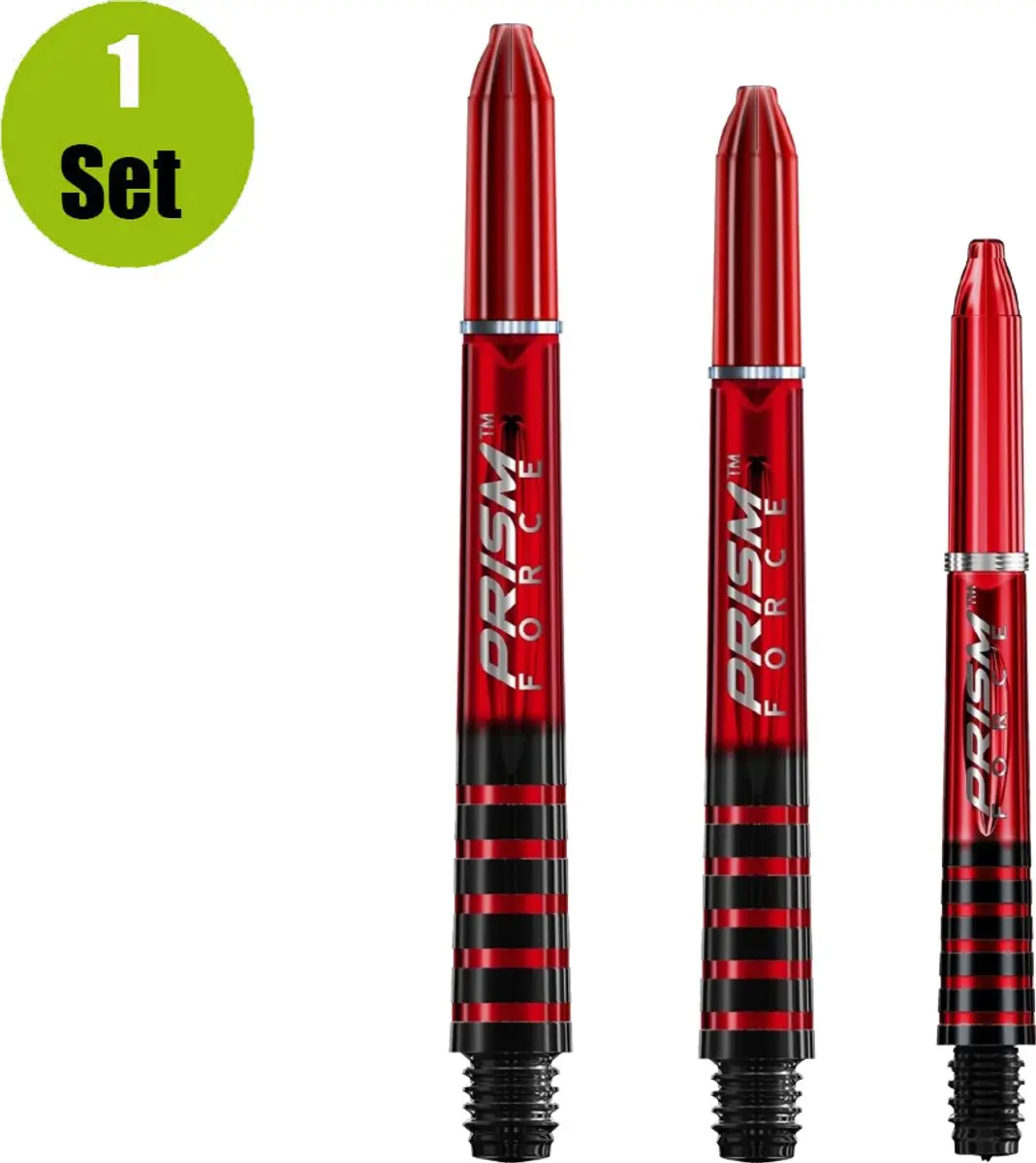 Winmau Prism Force Dart Shafts Rood - 3 Stuks - afbeelding 6 van 6