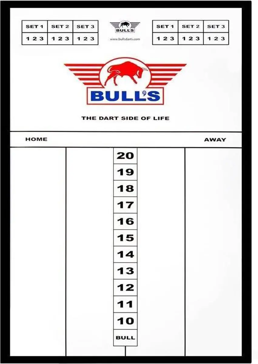 Bull's Styreen Dart Scorebord 45x30cm