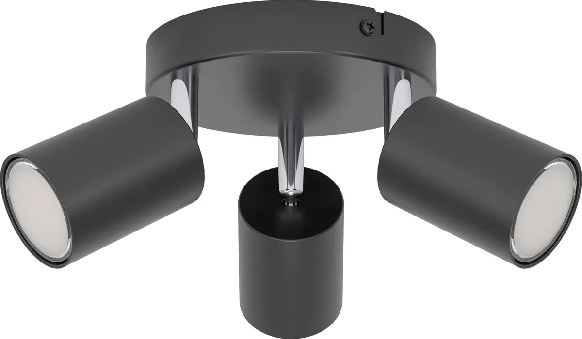 Eglo Reciso-E Spot Plafondspot GU10 - 3x Ø14cm - Zwart