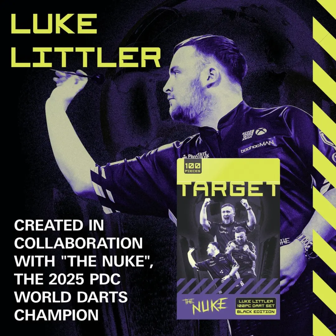 Target Darts Luke Littler Brass Dartset 22G - 3 Stuks